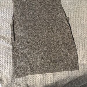Gray Sleeveless Knit Top